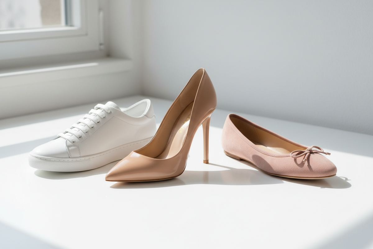 Premium women's shoes collection — elegant heels, sneakers and flats by OxForth